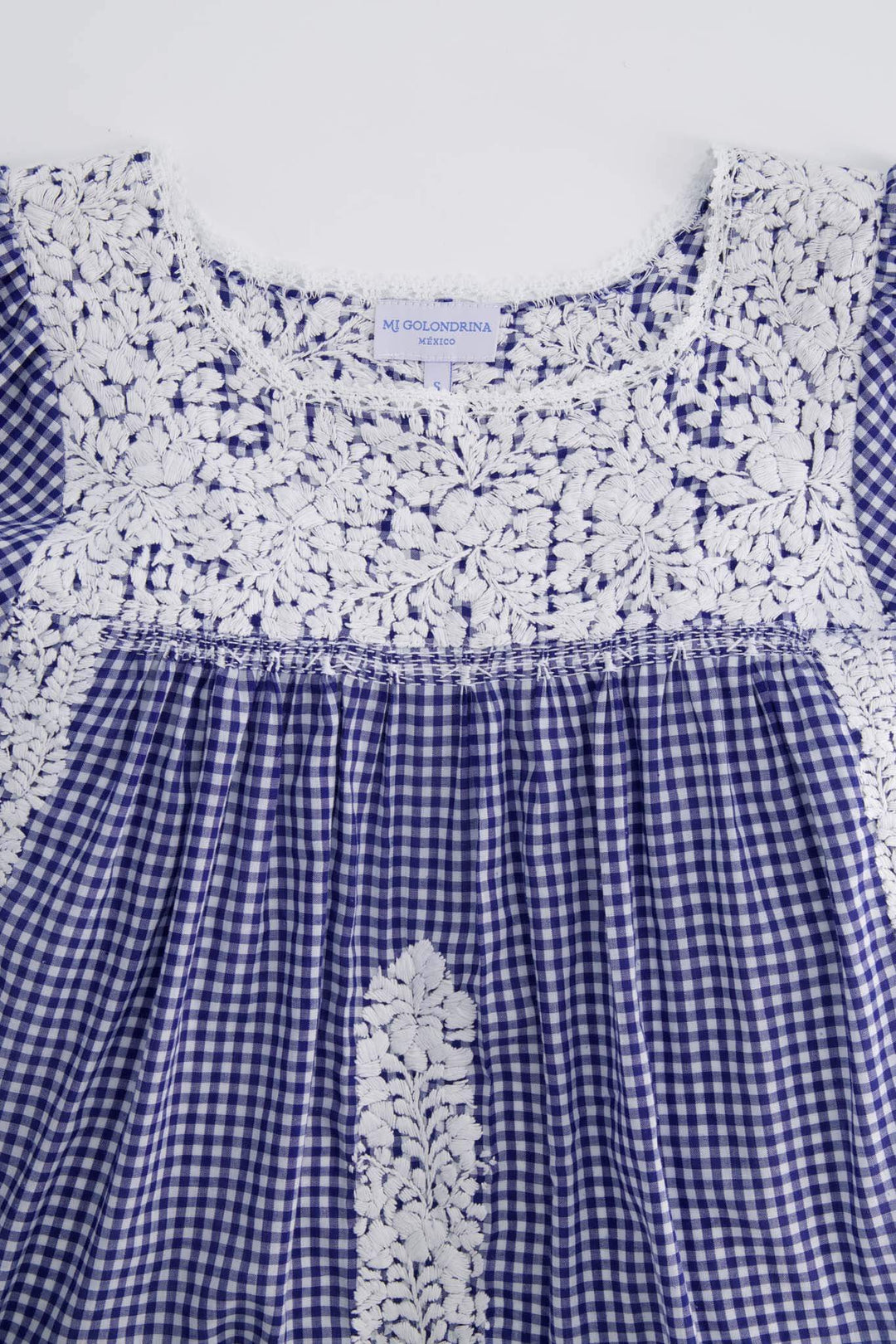 Liliana Azul Gingham Midi Dress