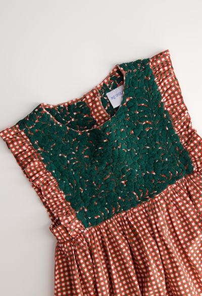 Ines Girls Dress Childrens Ines Red Gingham Girl's Dress Ines Red Gingham Girl's Dress | Mi Golondrina
