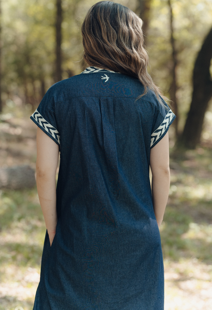 Valeria Denim Midi Dress