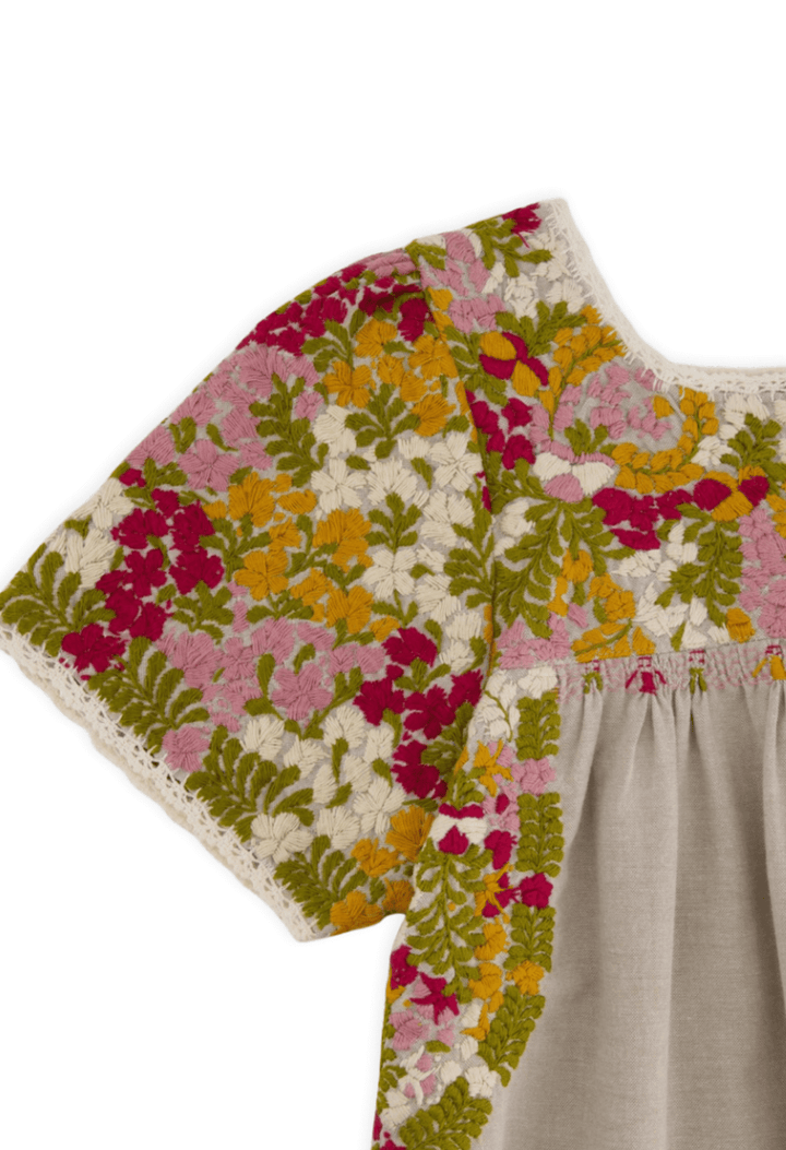 Liliana Crema Otoñal Midi Dress