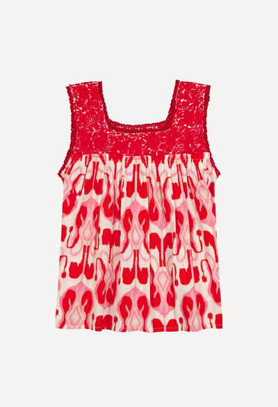 Dalia Blouse Blouse Dalia Red Fiesta Print Blouse Dalia Red Fiesta Print Blouse