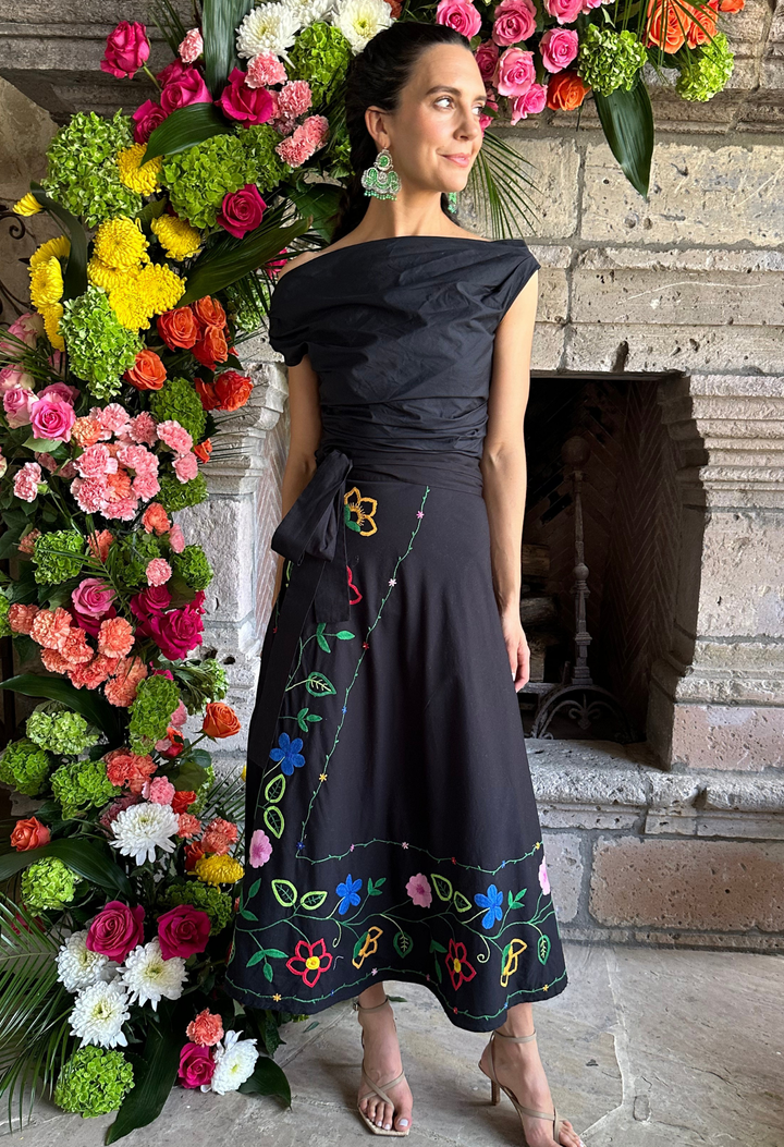 The Wrap Skirt Noches Multicolor