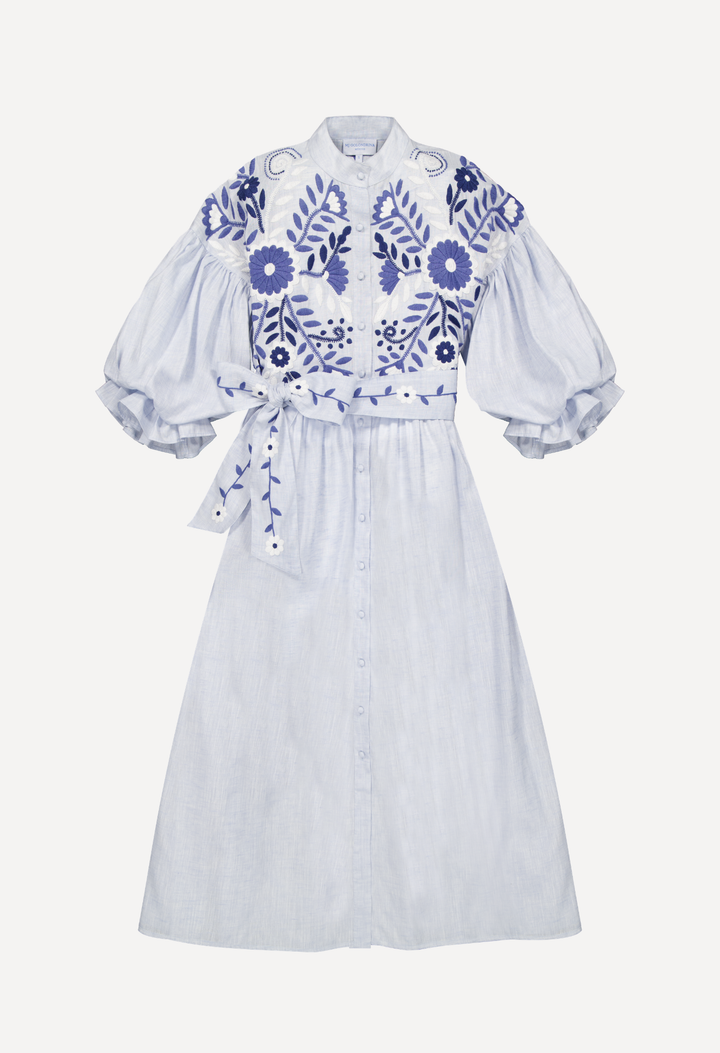 Francisca Long Dress Dress Francisca Multi Blue Long Dress Francisca Multi Blue Long Dress