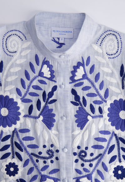 Francisca Long Dress Dress Francisca Multi Blue Long Dress Francisca Multi Blue Long Dress