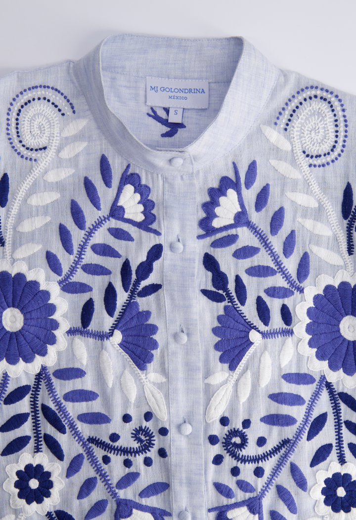 Francisca Long Dress Dress Francisca Multi Blue Long Dress Francisca Multi Blue Long Dress