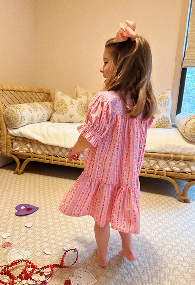 Maria Pink Floral Girl's Dress