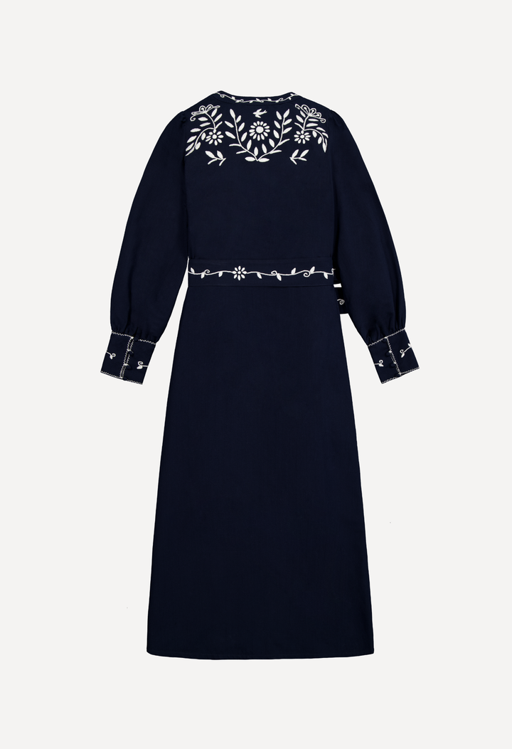 Martina Long Dress Dress Martina Navy and White Long Dress Martina Navy and White Long Dress