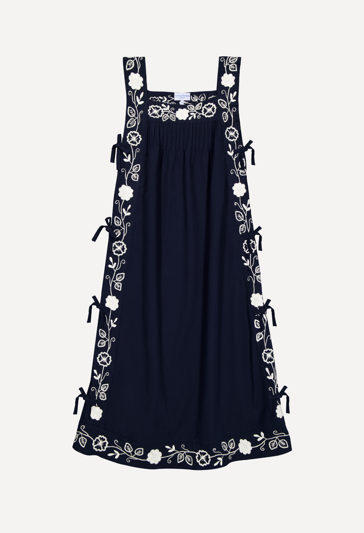 Mia Long Dress Dress Mia Navy and White Midi Dress Mia Navy and White Midi Dress