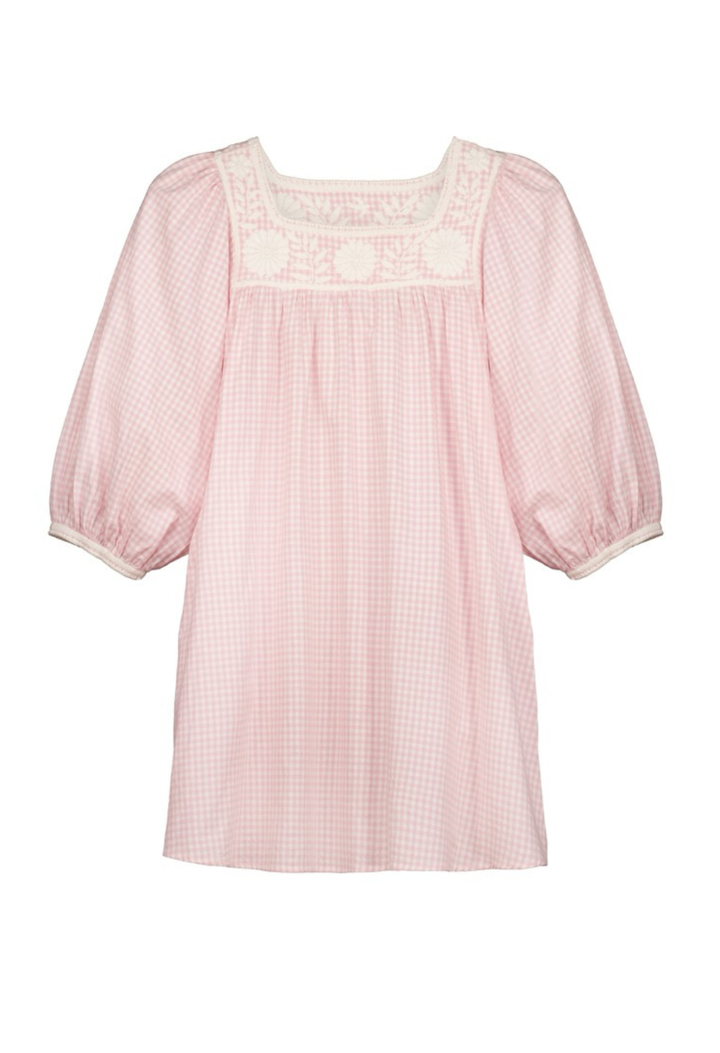 Marta Short Dress Dress Marta Pink Gingham Short Dress Marta Pink Gingham Short Dress | Mi Golondrina