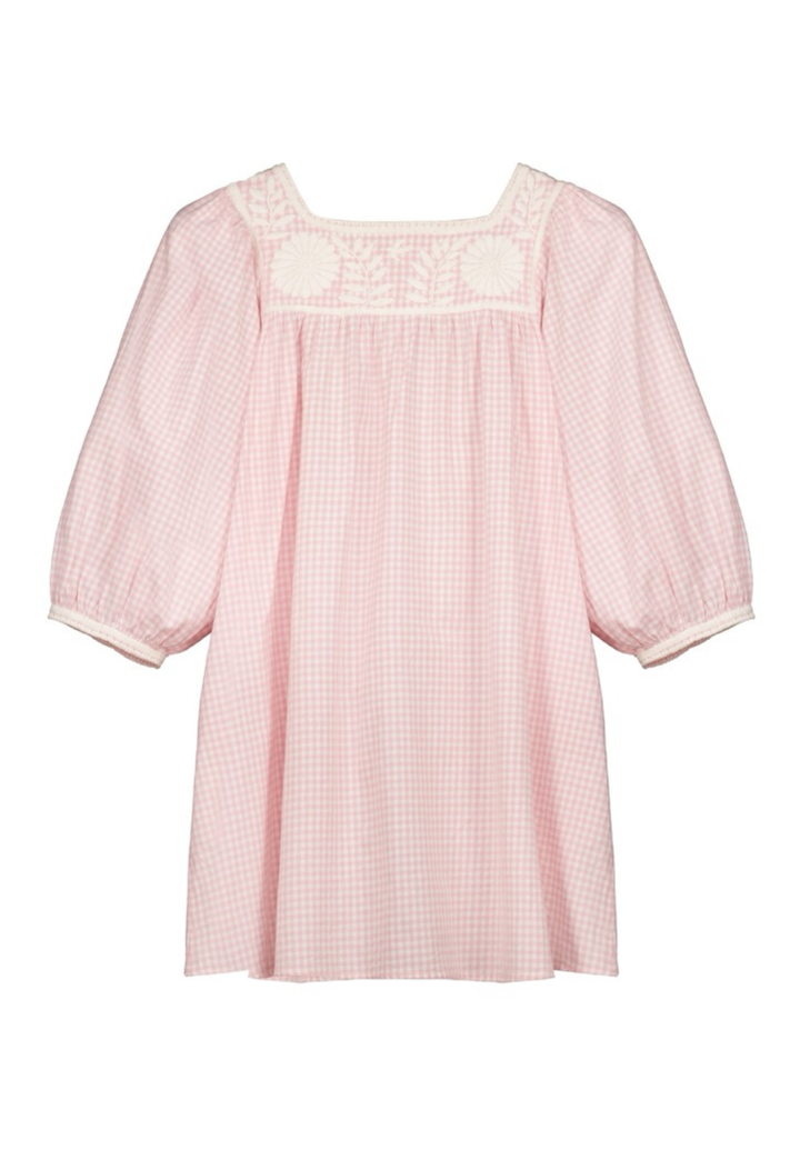 Marta Short Dress Dress Marta Pink Gingham Short Dress Marta Pink Gingham Short Dress | Mi Golondrina
