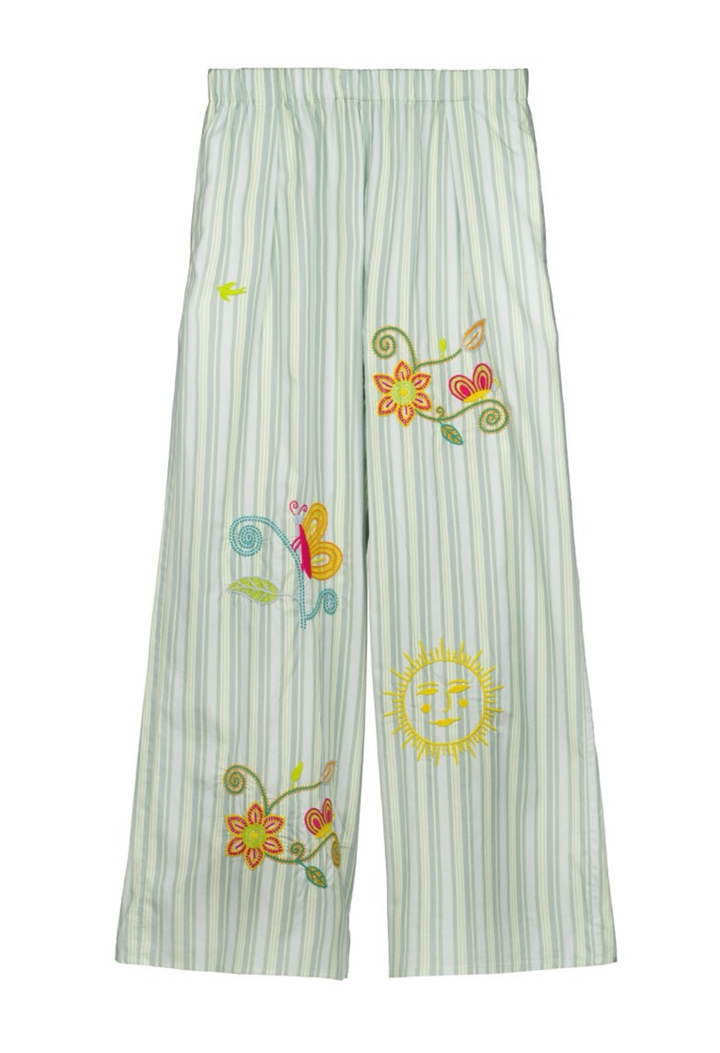 Paola Pants Pants Paola Teal Stripe Primavera Pant Paola Teal Stripe Primavera Pant | Mi Golondrina