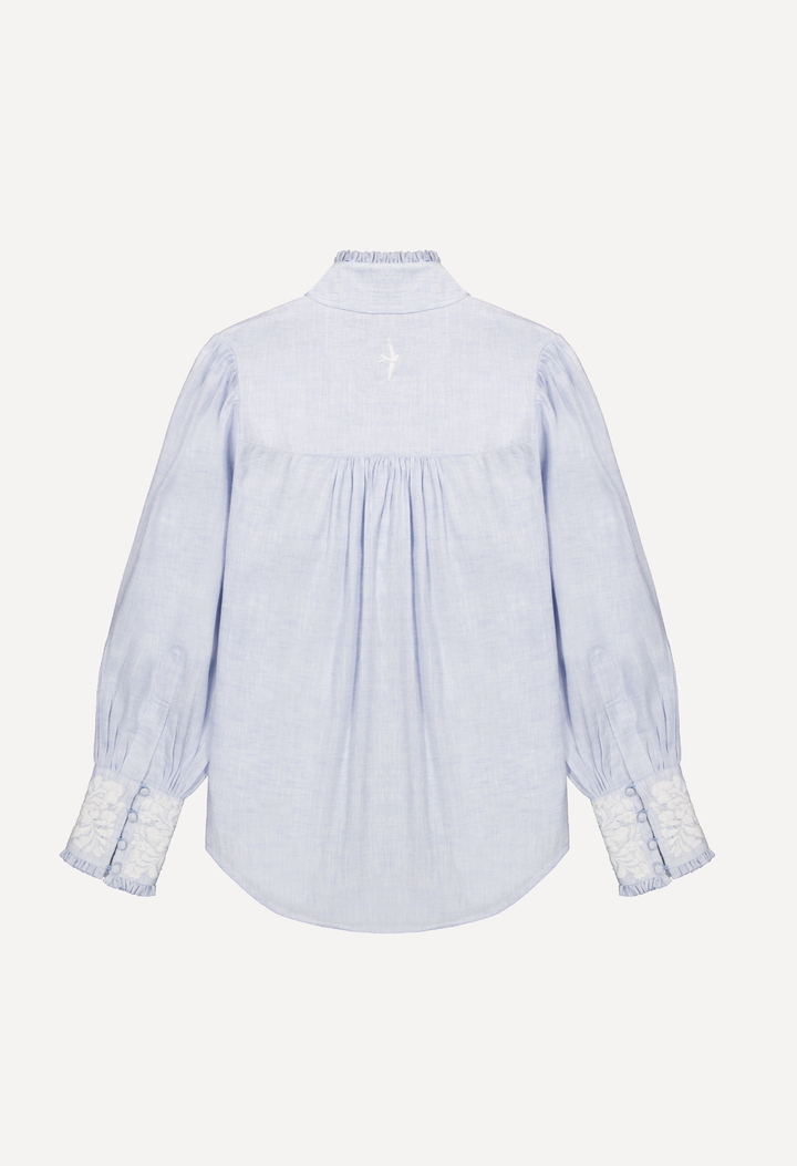 Paloma Blouse Blouse Paloma Light Blue and White Blouse Paloma Light Blue and White Blouse