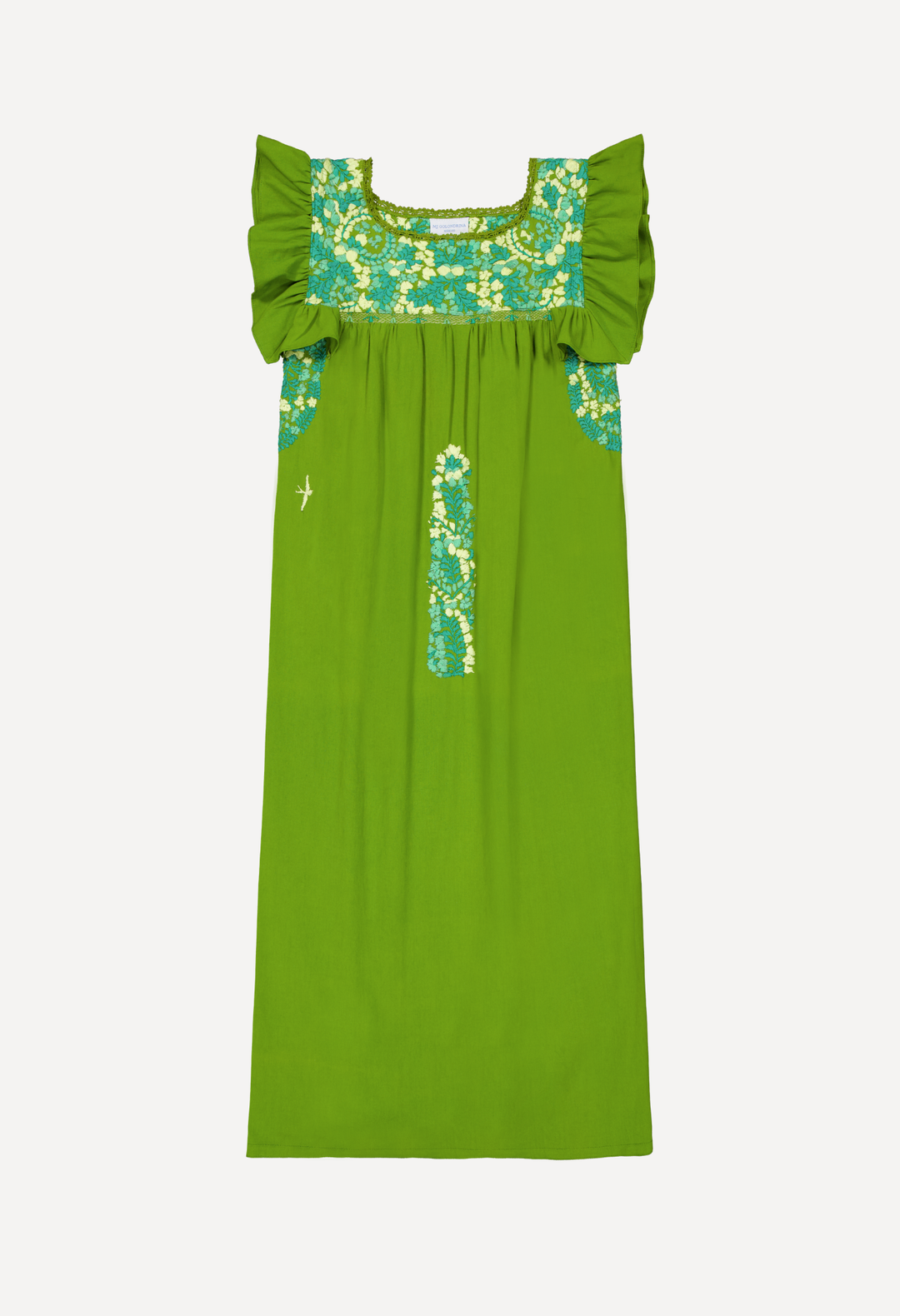 lime green midi dress Women's Simplistic Sophistication Square Neck Bodycon in 14% Spandex Neon Green Midi Dress 