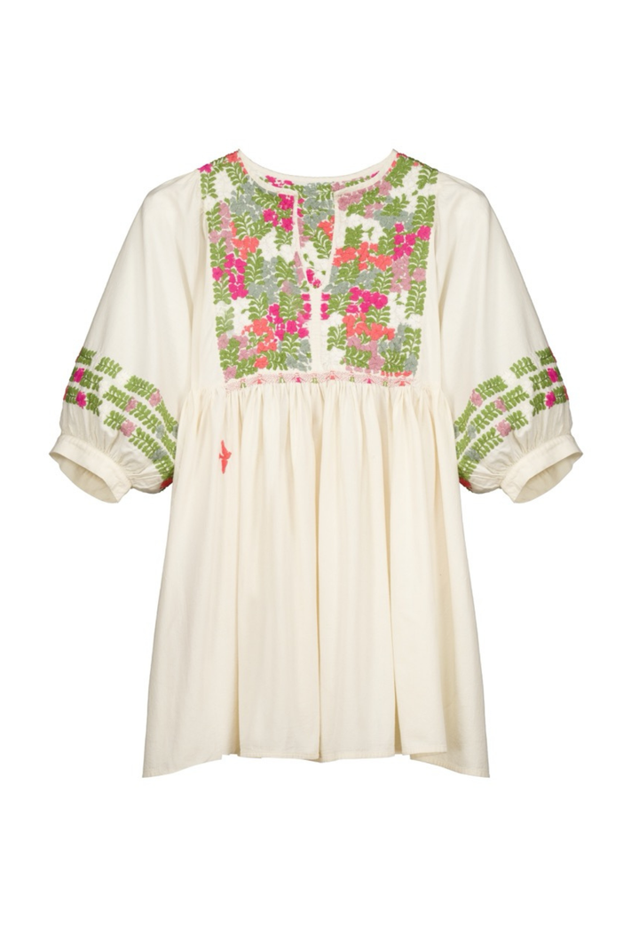 Violeta Short Dress Dress Violeta Cream Primavera Short Dress Violeta Cream Primavera Short Dress | Mi Golondrina