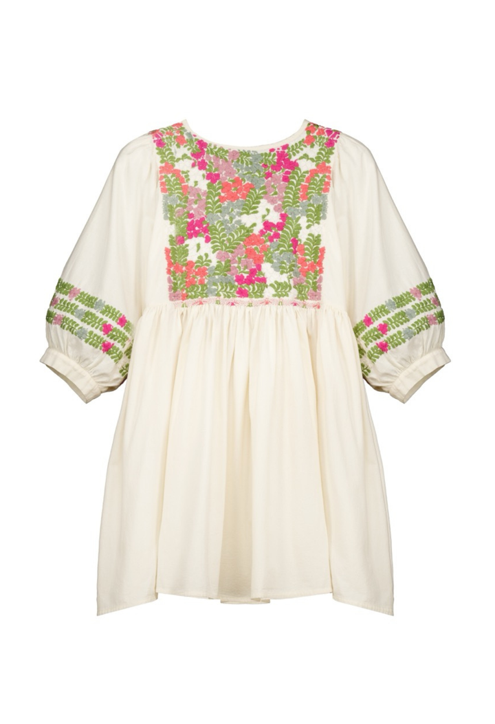 Violeta Short Dress Dress Violeta Cream Primavera Short Dress Violeta Cream Primavera Short Dress | Mi Golondrina