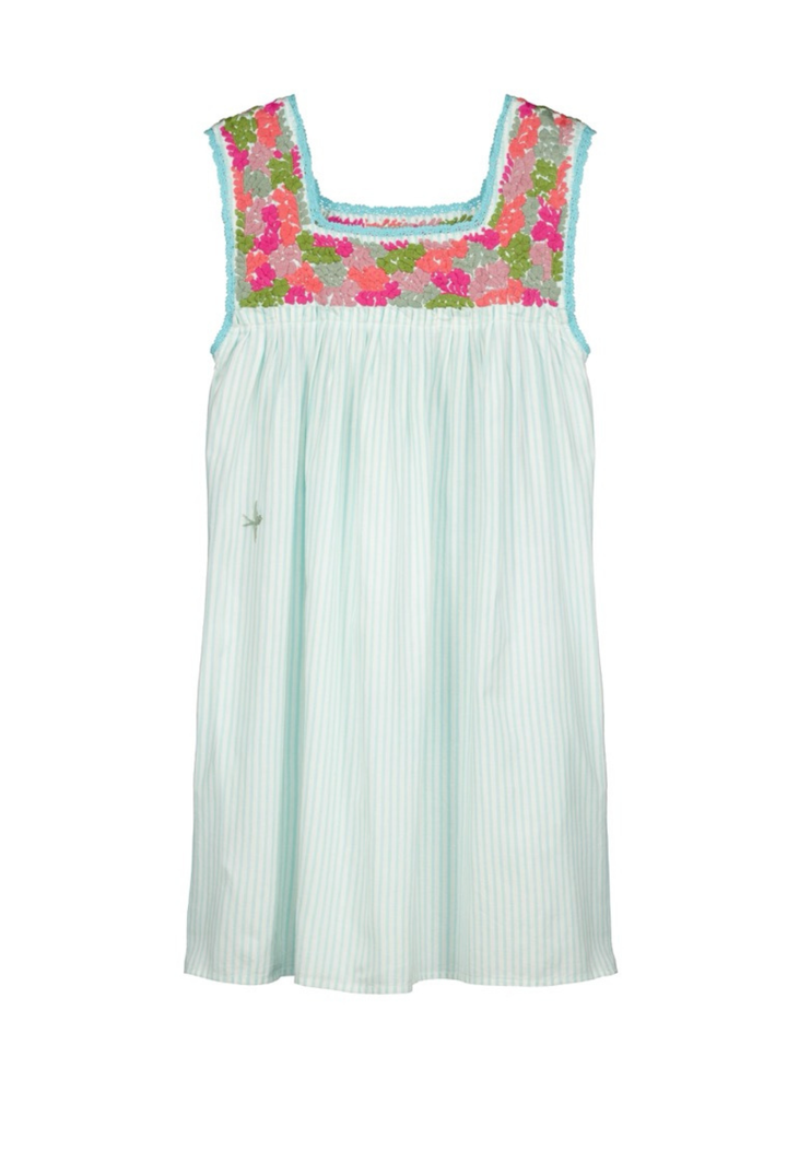 Dalia Short Dress Dress Dalia Teal Stripe Short Dress Dalia Teal Stripe Short Dress | Mi Golondrina