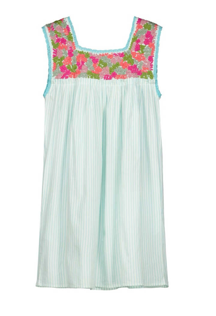 Dalia Short Dress Dress Dalia Teal Stripe Short Dress Dalia Teal Stripe Short Dress | Mi Golondrina