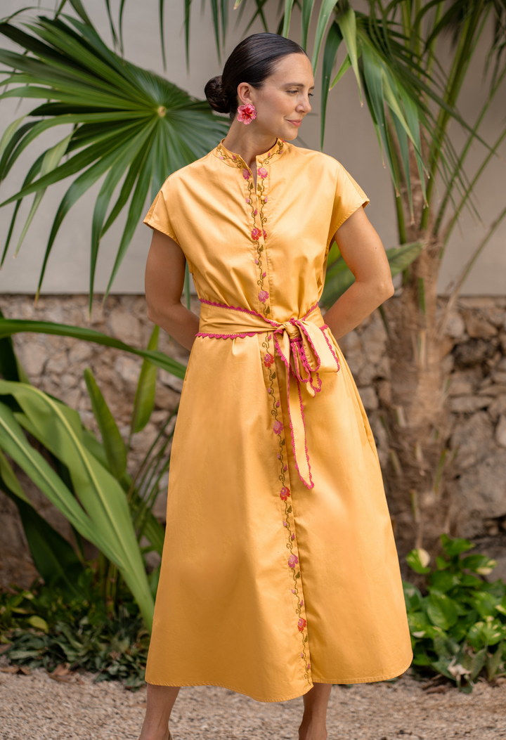 Valeria Amarilla Midi Dress