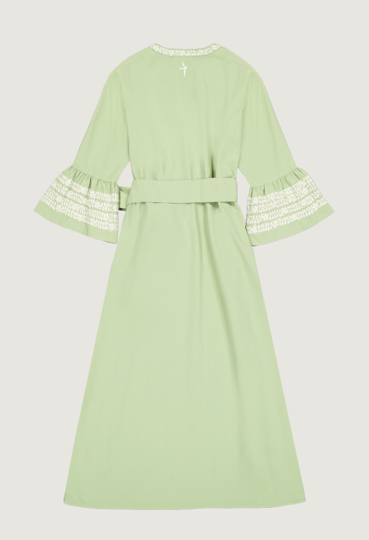 Leona Midi Dress Dress Leona Willow Green Long Dress Leona Willow Green Long Dress