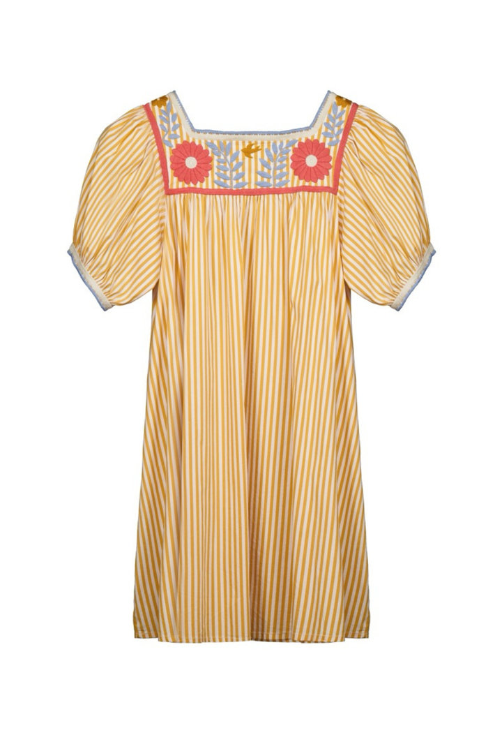 Maria Short Dress Dress Maria Yellow Stripe Short Dress Maria Yellow Stripe Short Dress | Mi Golondrina
