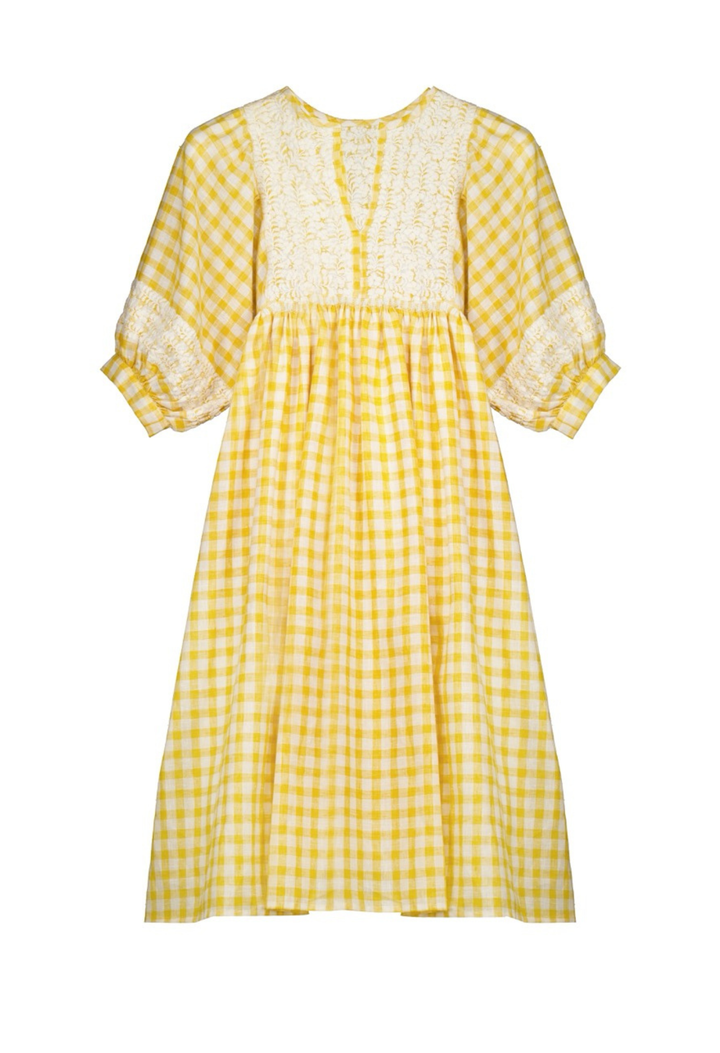 yellow gingham maxi dress Yellow Gingham Print Sweetheart Tie Back Tiered Maxi Dress