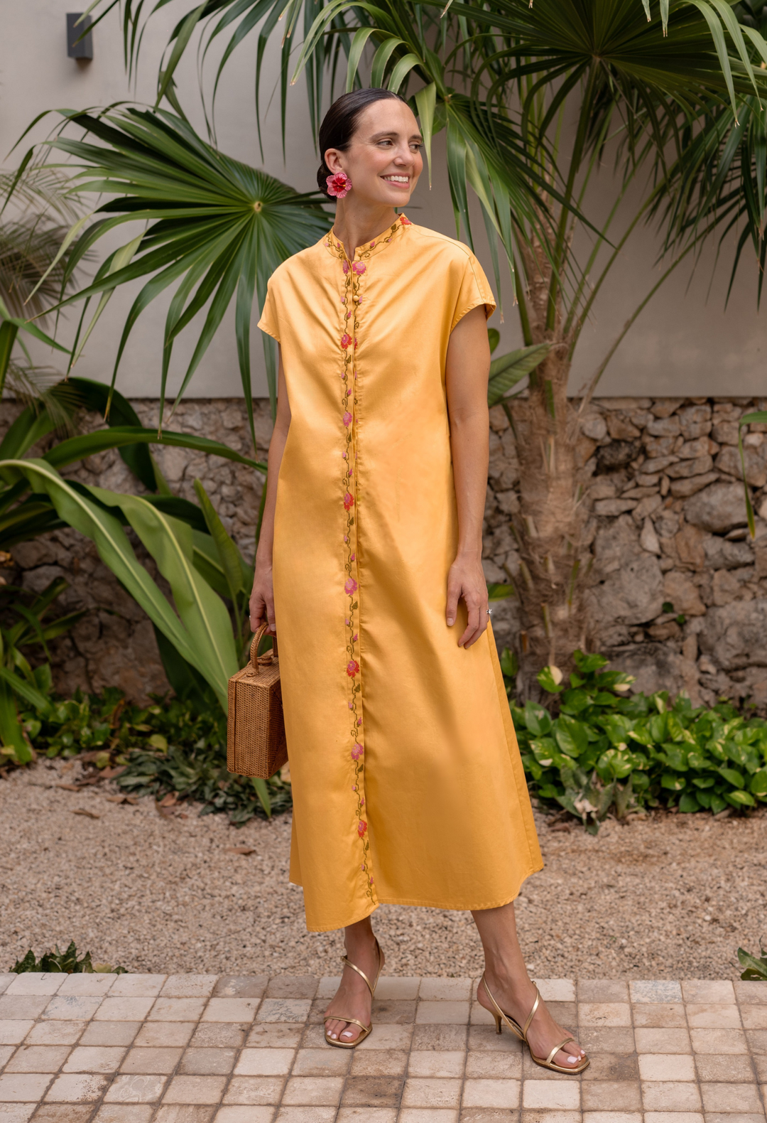 Valeria Amarilla Midi Dress-2
