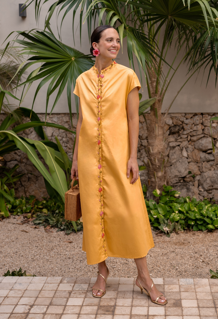 Valeria Amarilla Midi Dress-2