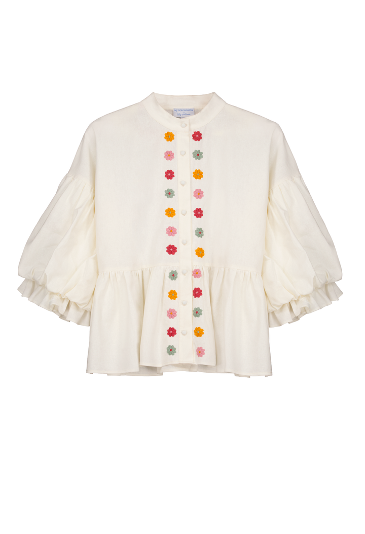 Francisca Blanca y Multicolor Blouse