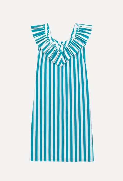 Andrea Midi Dress Dress Andrea Wide Stripe Turquoise Midi Dress Andrea Wide Stripe Turquoise Midi Dress