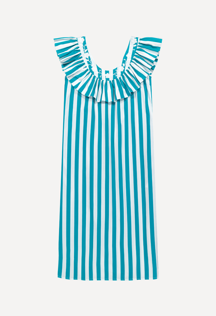Andrea Midi Dress Dress Andrea Wide Stripe Turquoise Midi Dress Andrea Wide Stripe Turquoise Midi Dress