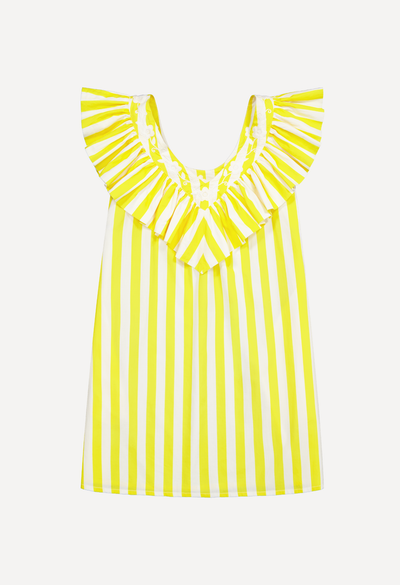 Andrea Short Dress Dress Andrea Wide Stripe Yellow Short Dress Andrea Wide Stripe Yellow Short Dress