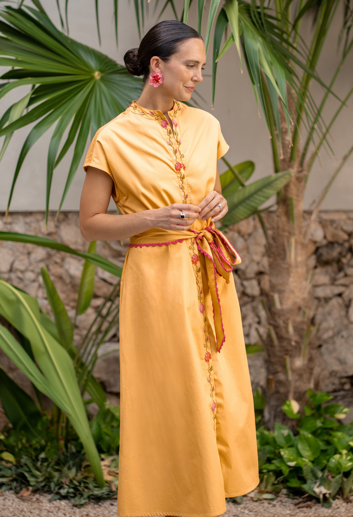 Valeria Amarilla Midi Dress-4