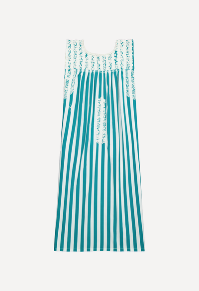 Flores Midi Dress Dress Flores Turquoise Wide Stripe Midi Dress Flores Turquoise Wide Stripe Midi Dress