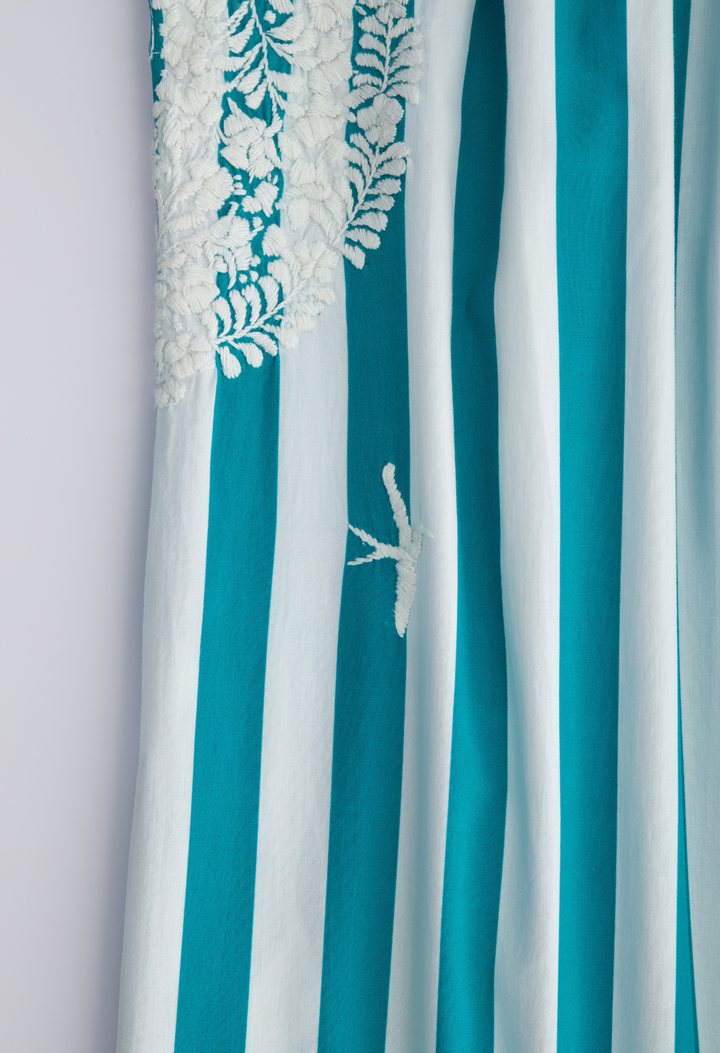 Flores Midi Dress Dress Flores Turquoise Wide Stripe Midi Dress Flores Turquoise Wide Stripe Midi Dress