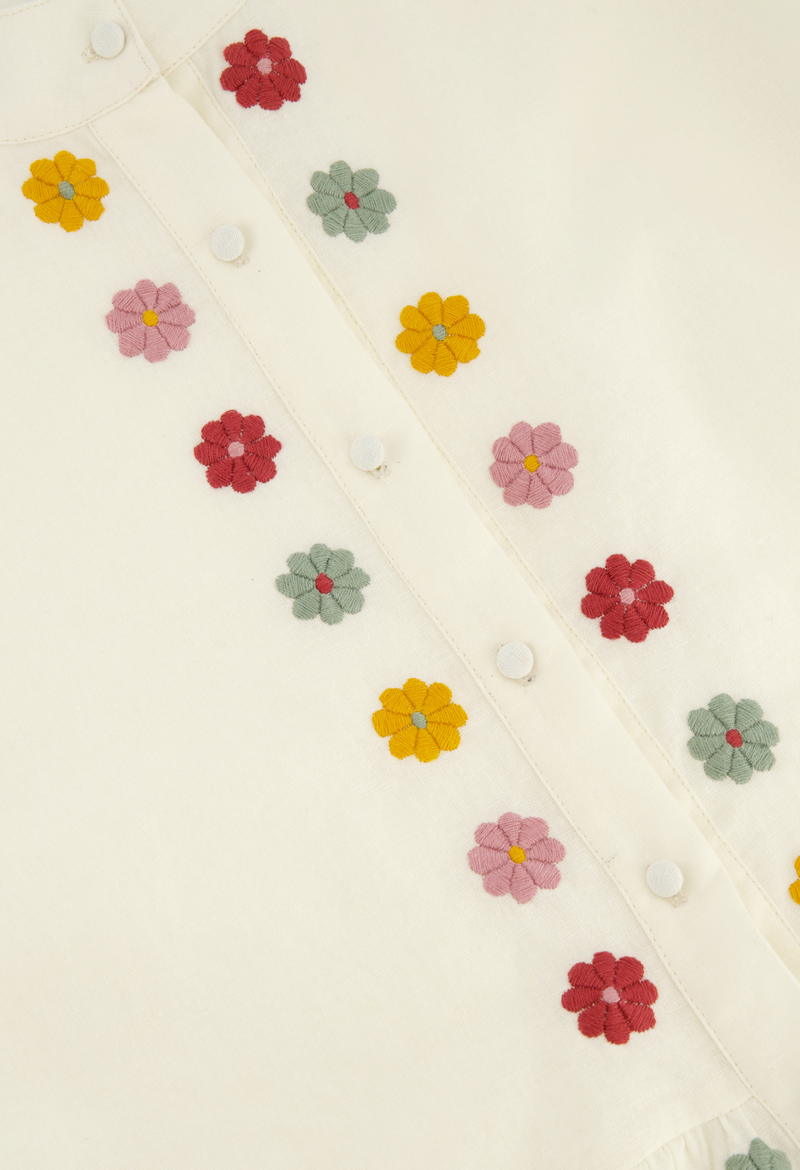 Francisca Blanca y Multicolor Blouse