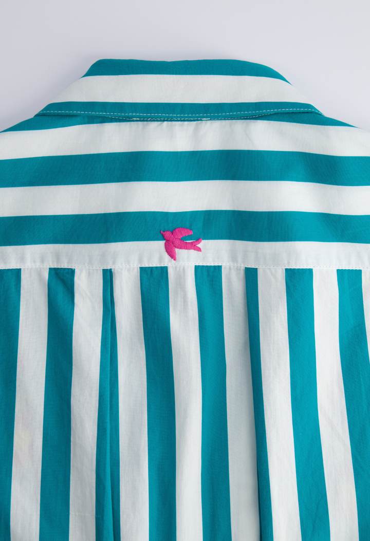 Isla Short Dress Dress Isla Turquoise Wide Stripe Short Dress Isla Turquoise Wide Stripe Short Dress