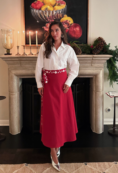 The Wrap Skirt in Red