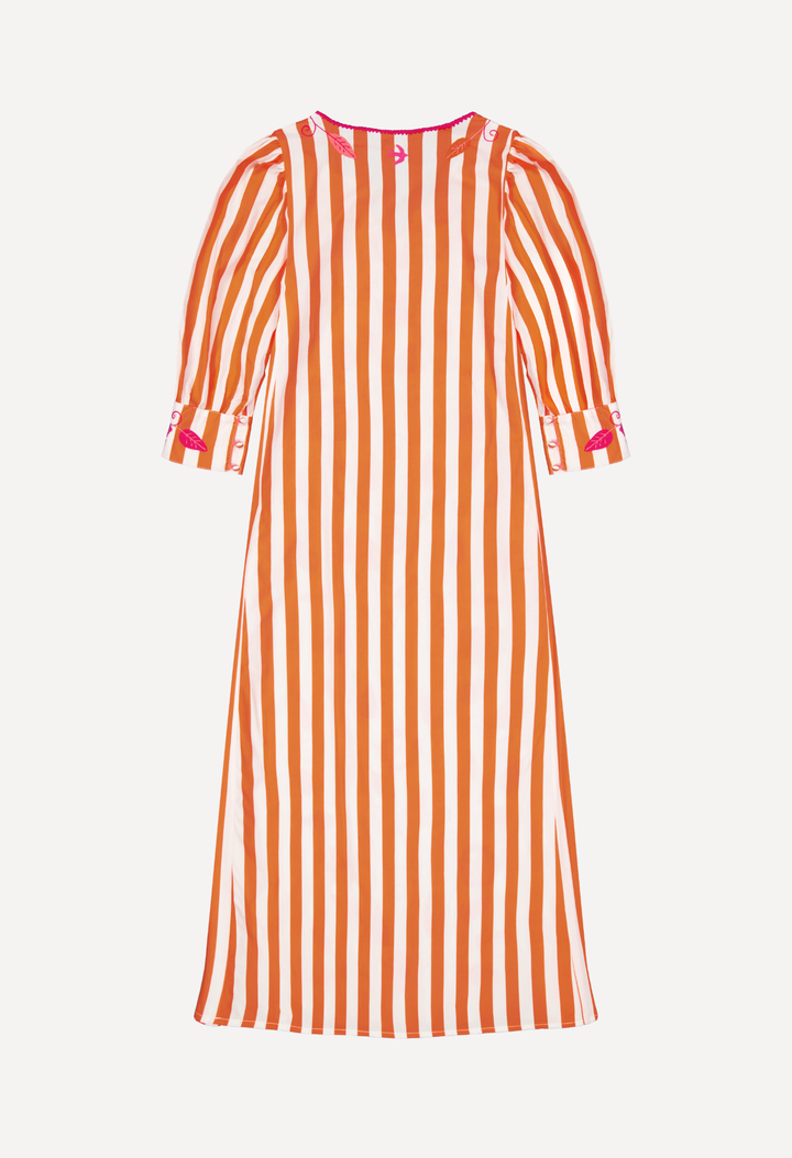 Adela Long Dress Dress Adela Orange Stripe Long Dress Adela Orange Stripe Long Dress