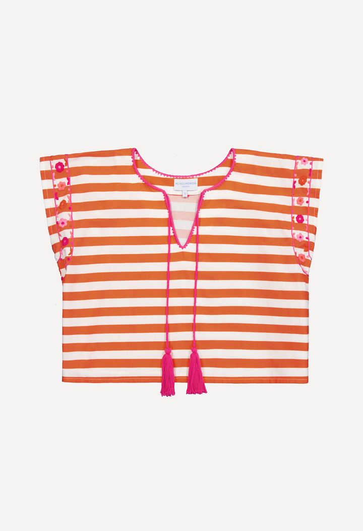 Montse Blouse Blouse Montse Orange Wide Stripe Blouse Montse Orange Wide Stripe Blouse