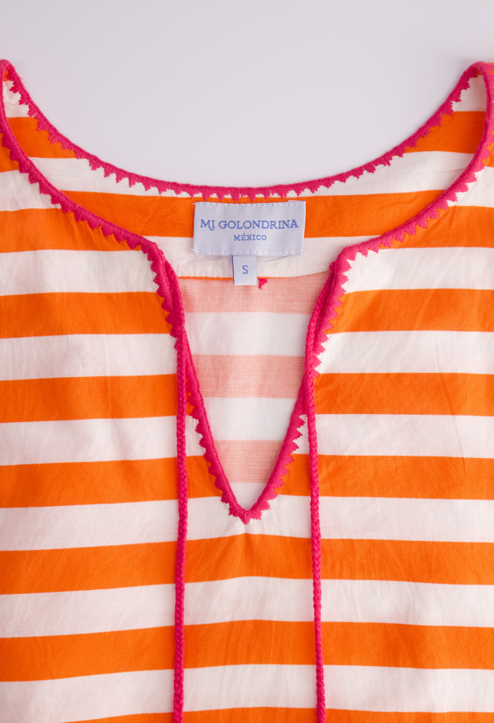 Montse Blouse Blouse Montse Orange Wide Stripe Blouse Montse Orange Wide Stripe Blouse