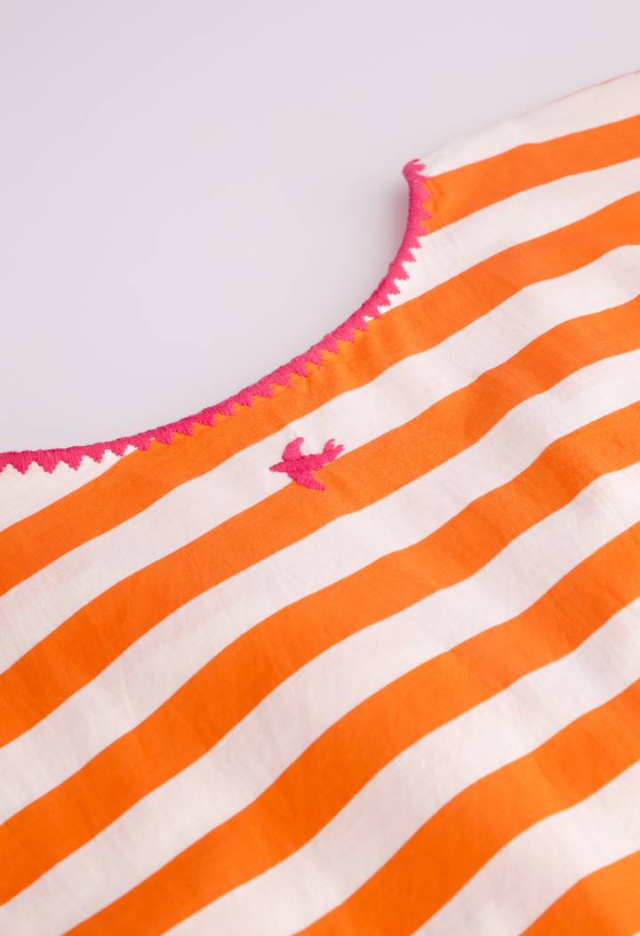 Montse Blouse Blouse Montse Orange Wide Stripe Blouse Montse Orange Wide Stripe Blouse
