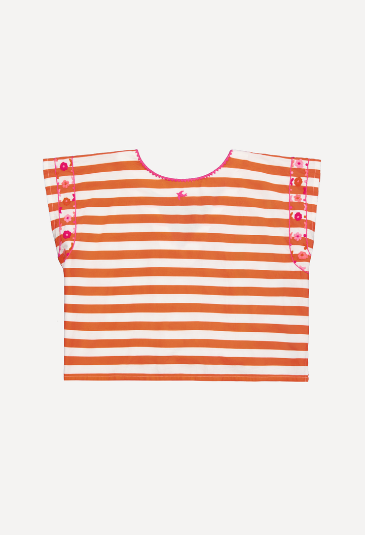 Montse Blouse Blouse Montse Orange Wide Stripe Blouse Montse Orange Wide Stripe Blouse