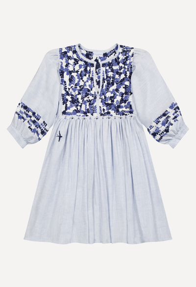 Violeta Multi Blue Short Dress
