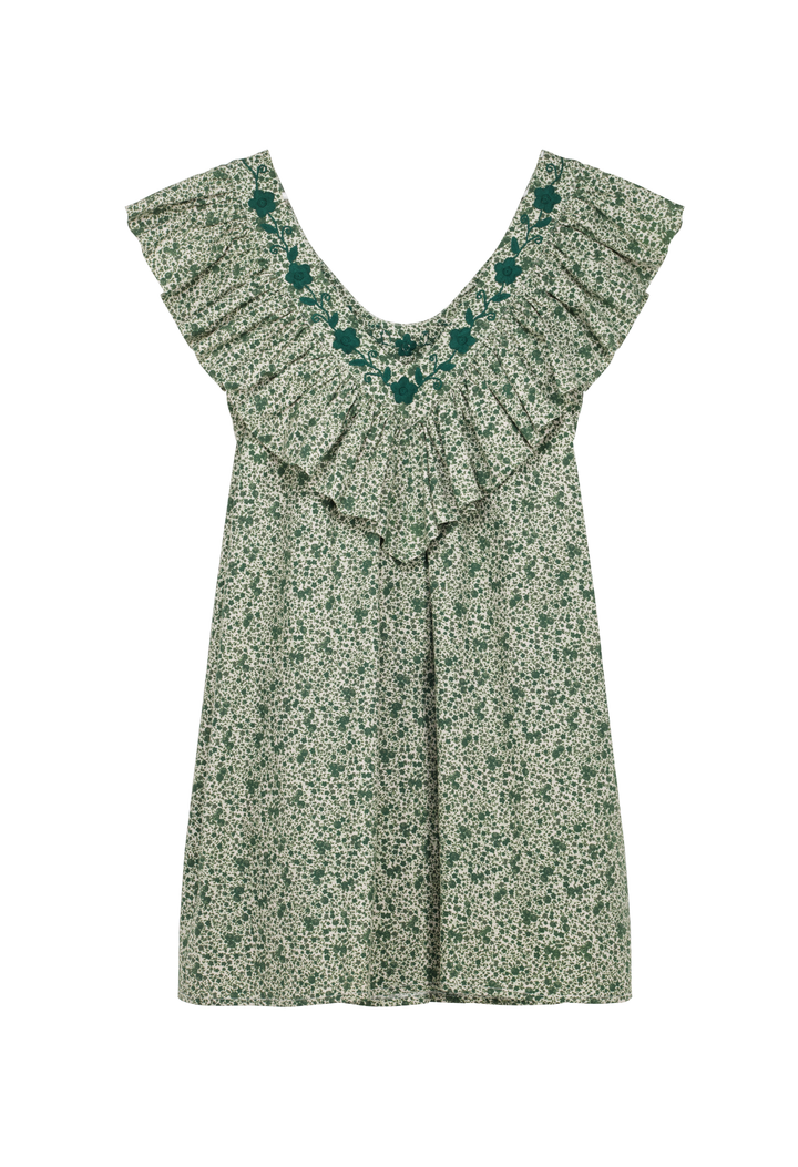 Andrea Flores Verdes Short Dress