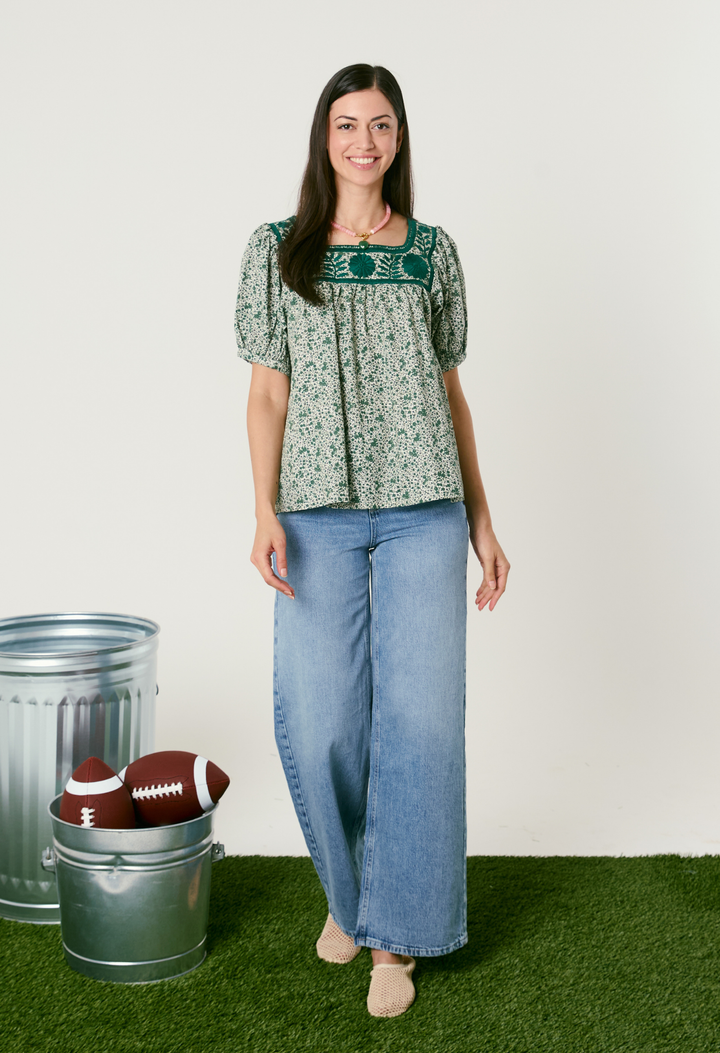 Maria Flores Verdes Blouse