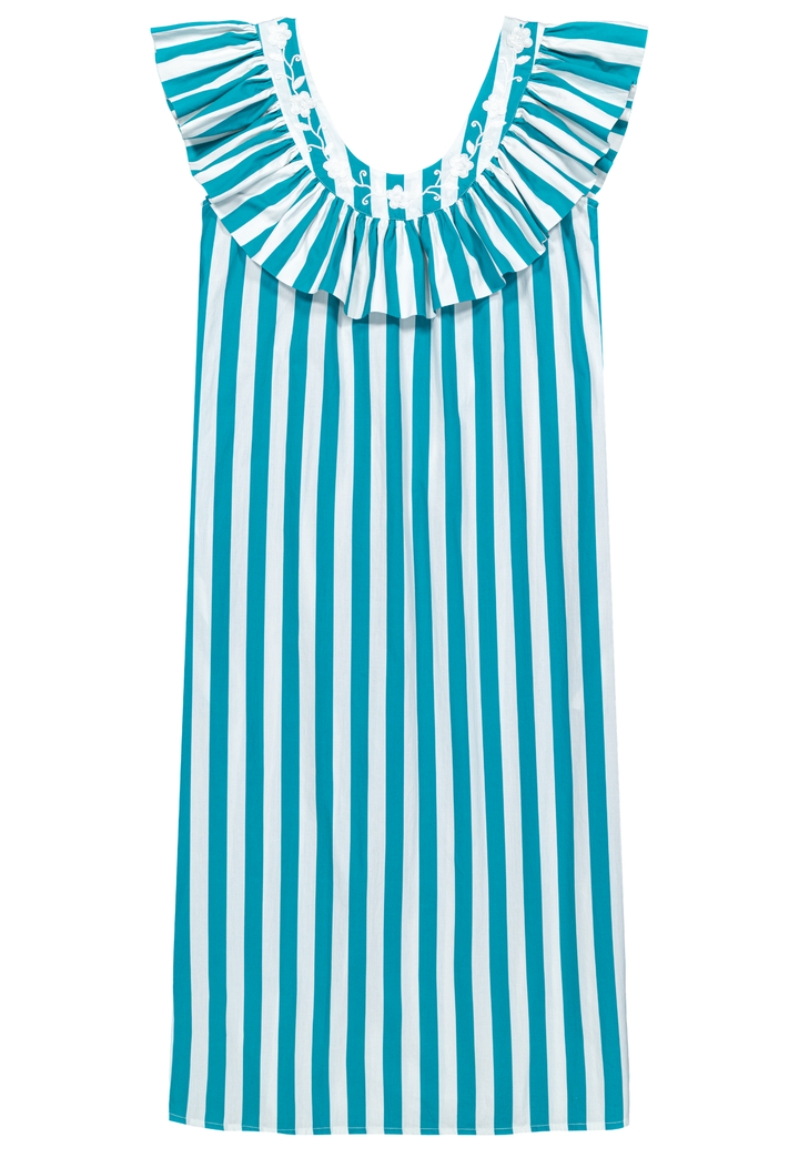 Andrea Midi Dress Dress Andrea Wide Stripe Turquoise Midi Dress Andrea Wide Stripe Turquoise Midi Dress
