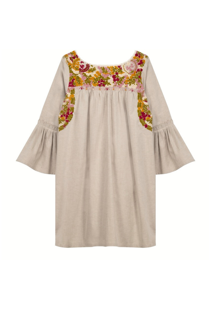 Leona Khaki Otoñal Short Dress