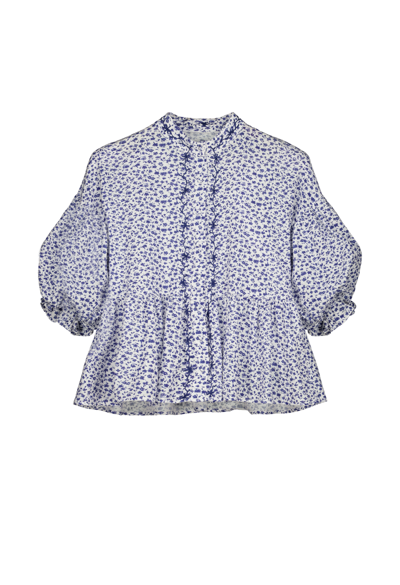 Francisca Blue Floral Blouse