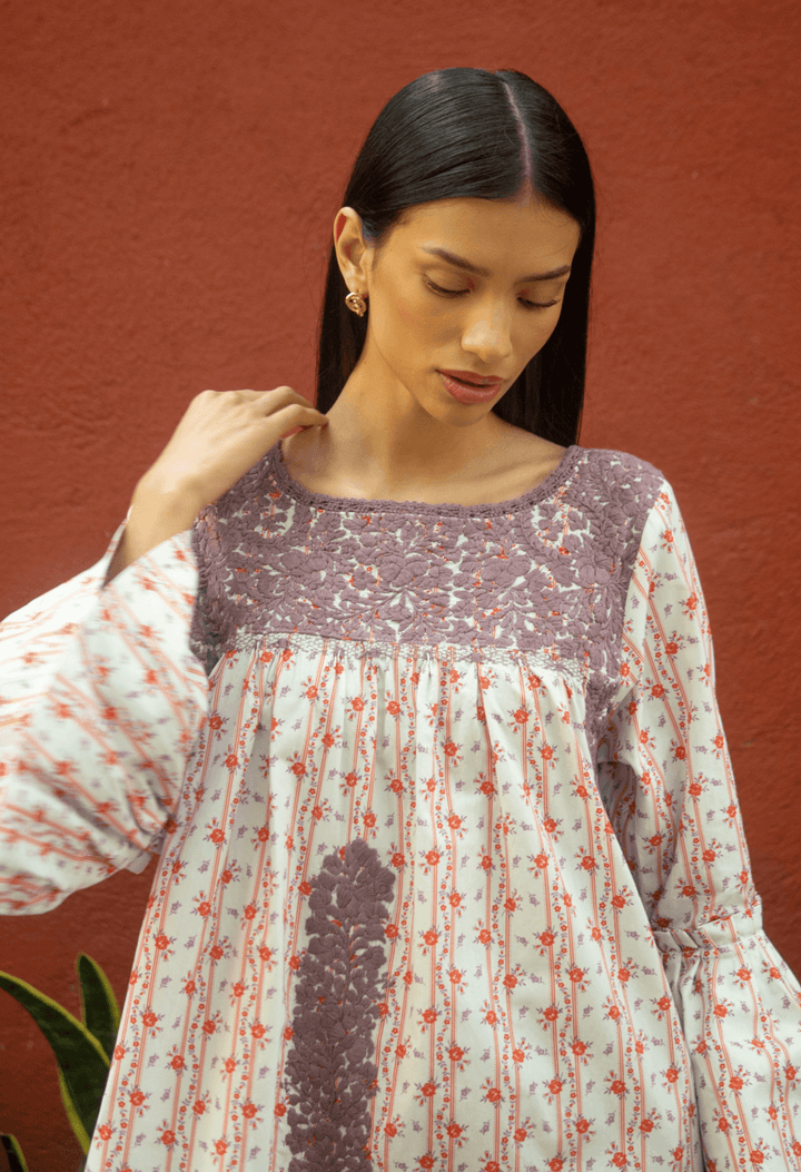 Leona Red Floral Short Dress