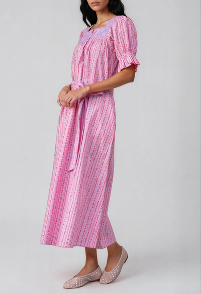 Maria Midi Dress Dress Maria Pink Floral Midi Dress Maria Pink Floral Midi Dress | Mi Golondrina